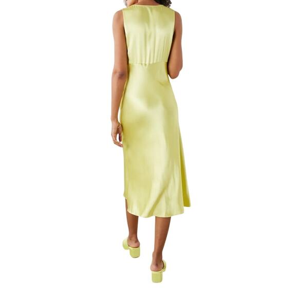 Rails Dress Cindi satin sleeveless v neck satin chartreuse size XXL - Picture 8 of 8